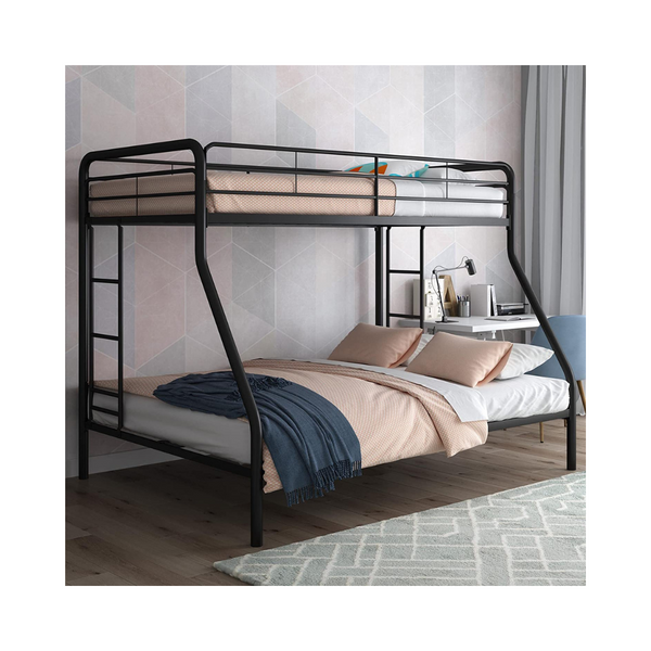 DHP Twin-Over-Full Bunk Bed with Metal Frame and Ladder