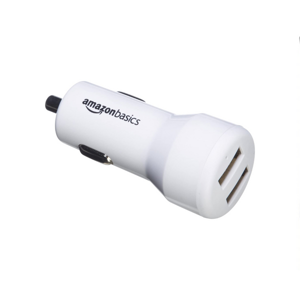 4 Amazon Basics 4.8 Amp 24W Dual USB Car Chargers