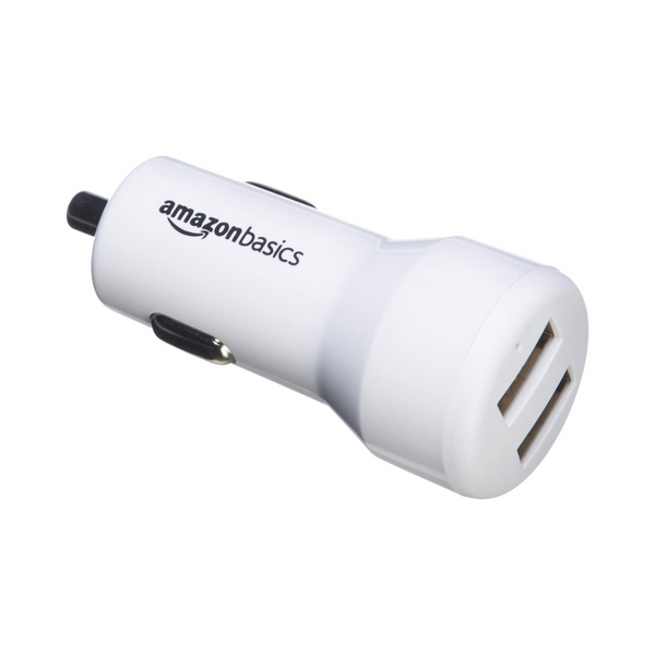 4 Amazon Basics 4.8 Amp 24W Dual USB Car Chargers