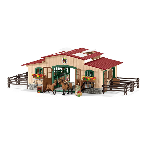 48-Piece Schleich Farm World Horse Stable w/ Toy Barn & Accessories