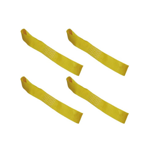 4-Pack Amazon Basics Soft Loop Motorcycle Tie Down Straps (Yellow)