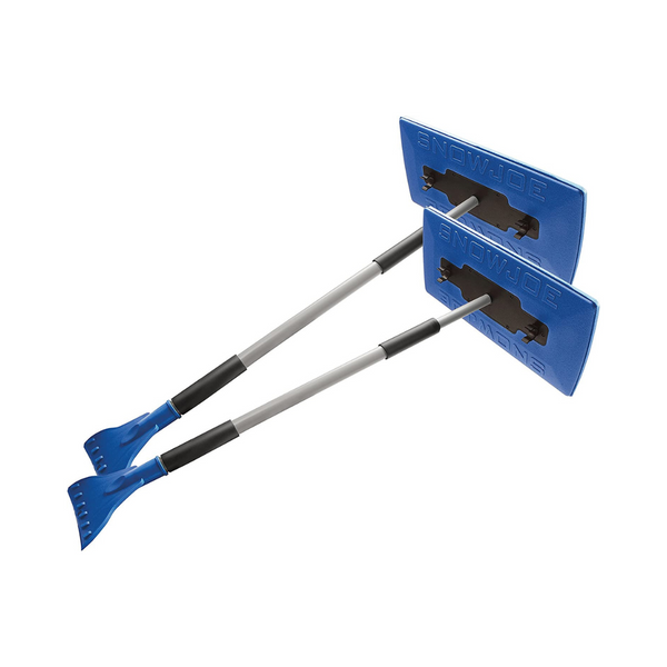 Snow Joe SJBLZD-JMB2-SJB 2-Pack Jumbo Telescoping Snow Broom + Ice Scraper