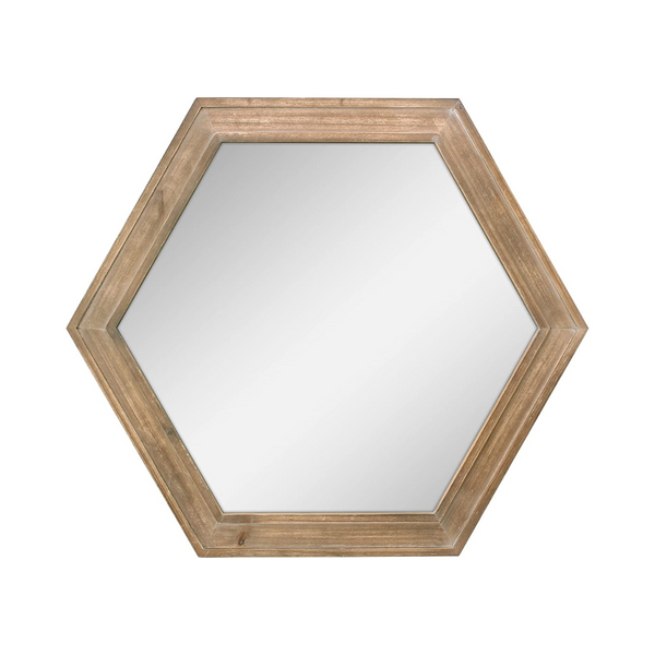 Stonebriar Espejo de pared colgante hexagonal decorativo de 24 pulgadas