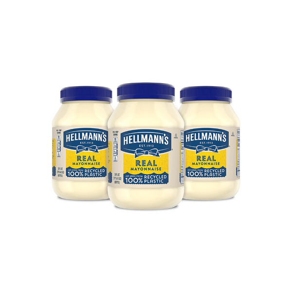 Pack of 3 Hellmann's Mayonnaise For a Creamy Condiment for Sandwiches