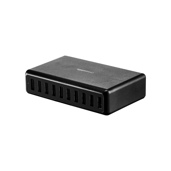 Cargador de pared multiusb de 10 puertos y 60 W de Amazon Basics