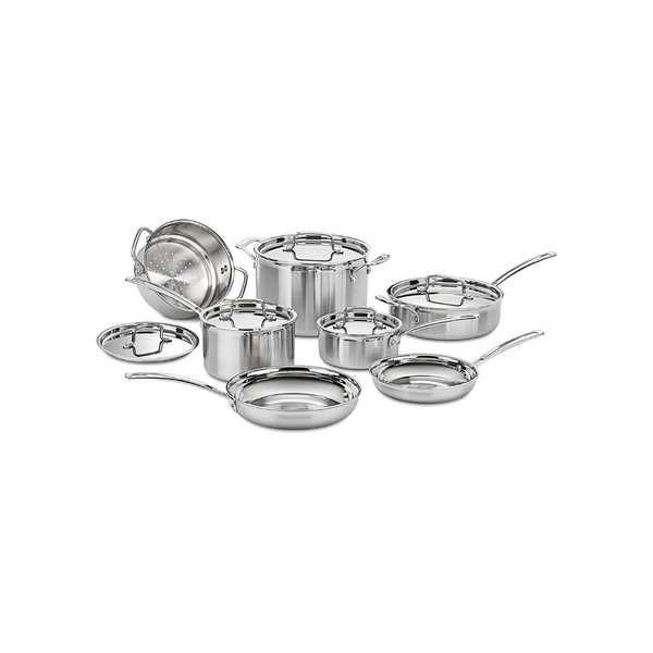 12 Piece Cuisinart MultiClad Pro Triple Ply Stainless Steel Cookware Set