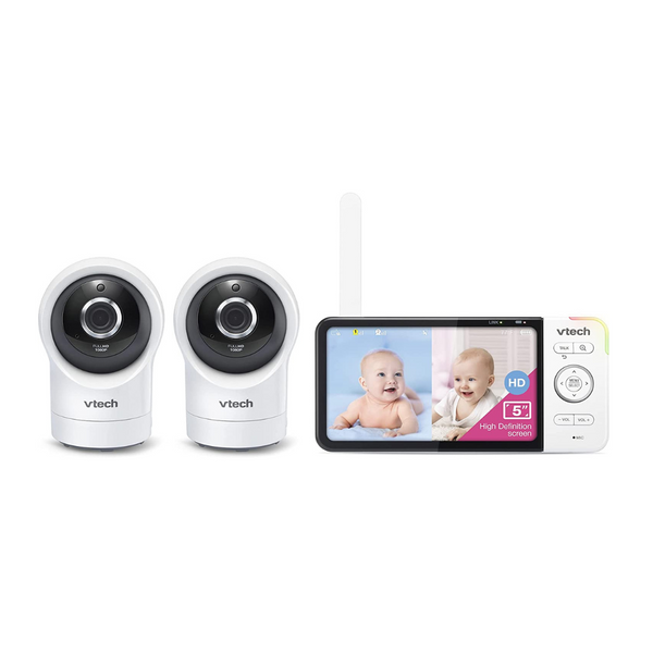 VTech 1080p Smart WiFi Remote Access 2 Camera BabyMonitor