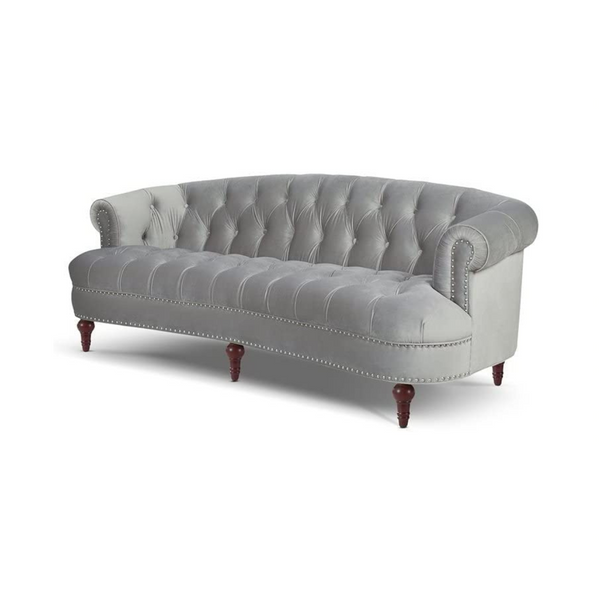 Diamond Tufted Velvet Upholstered Living Room Sofa