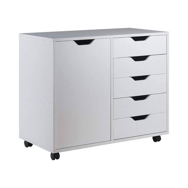 Winsome Wood Halifax 5-Drawer Mobile Side Cabinet