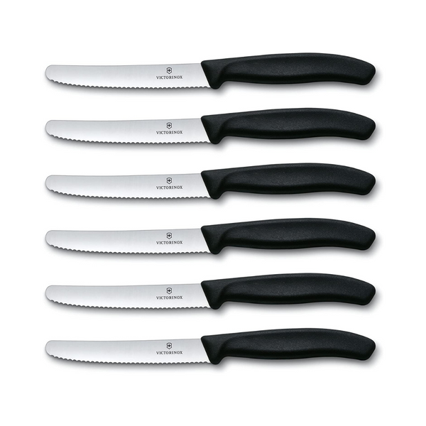 Juego de 6 cuchillos de carne dentados Victorinox Classic