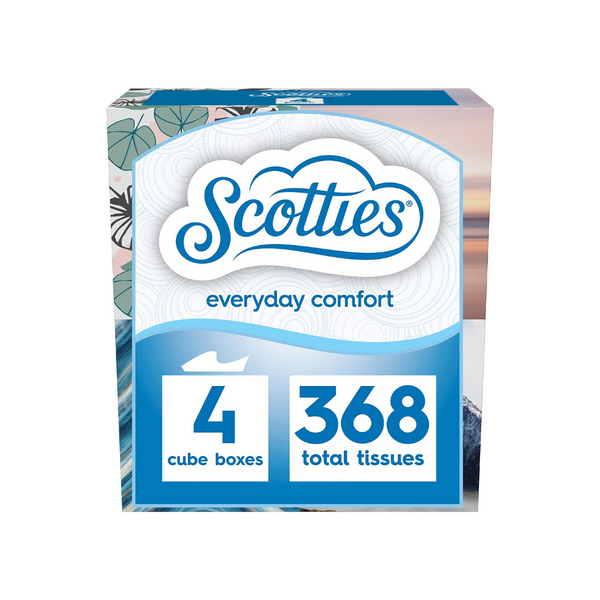 Scotties Everyday Comfort Facial Tissues, (Pack of 4)