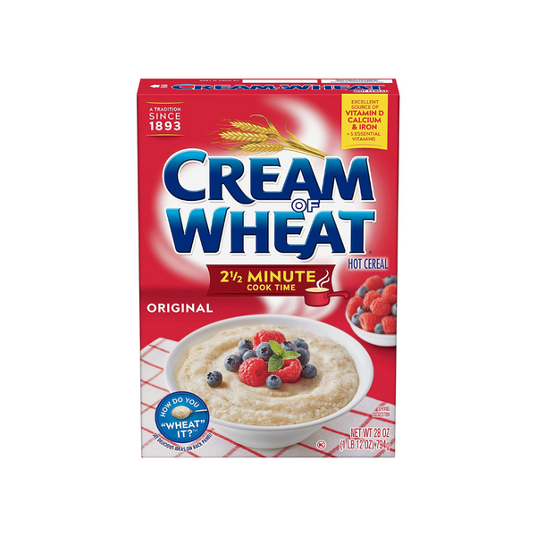 Crema de trigo Estufa Cereal caliente Caja de 28 oz