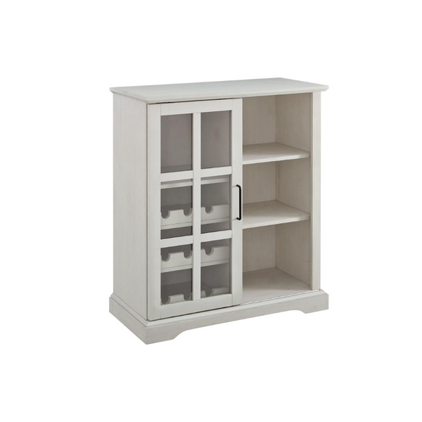 Lewes Sliding Glass Door White Bar Cabinet by Birch Harbor