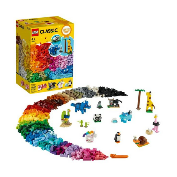 Set de juguetes LEGO Classic de 1.500 ladrillos y animales