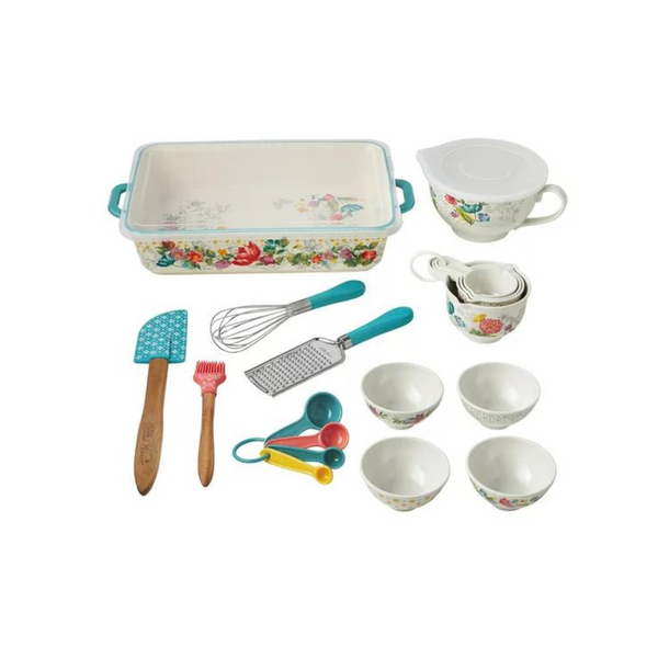 The Pioneer Woman 20-Piece Bake & Prep Set with Baking Dish & Measuring Cups