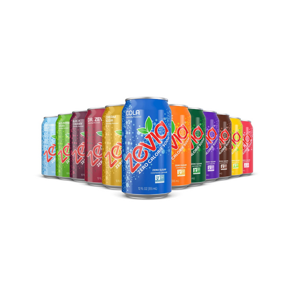 24-Pack 12-Oz Zevia Zero Calorie Soda (Rainbow Variety Pack)