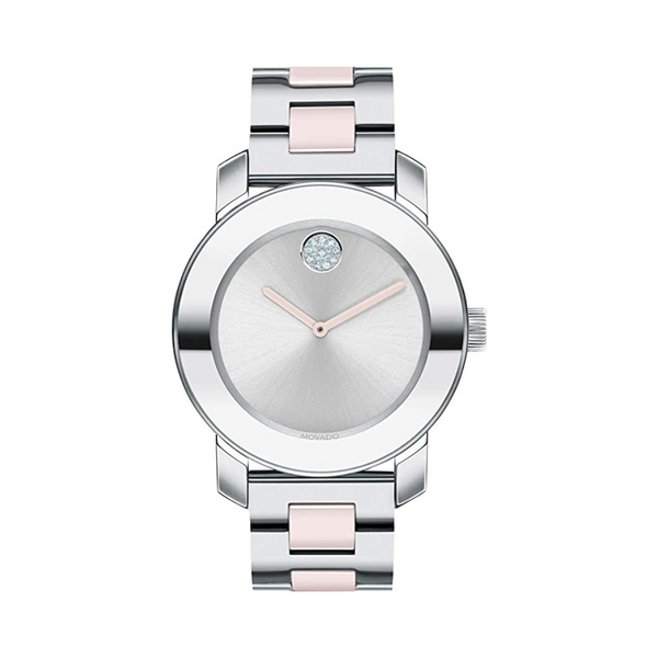 Movado Women’s Swiss Quartz Watch With Two Tone Stainless Steel Strap