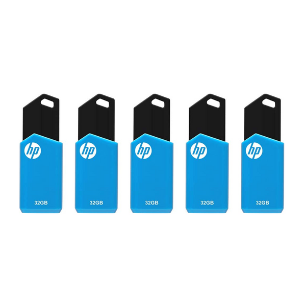 Paquete de 5 unidades flash HP USB 2.0 de 32 GB