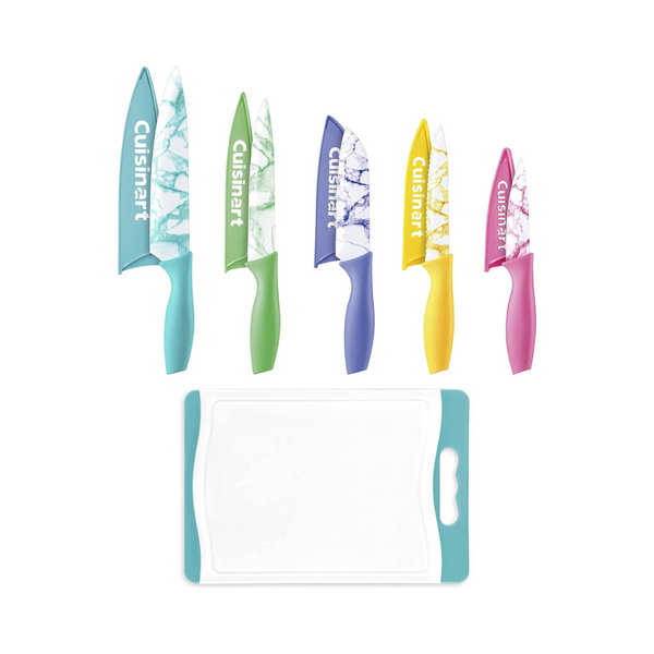 Cuisinart C55CB-11PM Advantage Cutlery 11-Piece Marble Knife Cutting Board and Knive Set