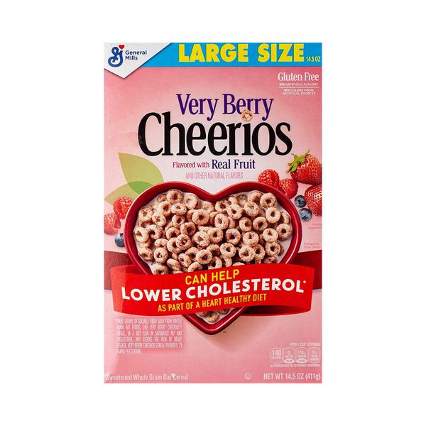 Cheerios Breakfast Cereal, Very Berry, Gluten Free, 14.5 oz