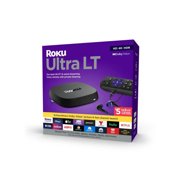 Roku Ultra LT 2021 4K/HDR/Dolby Vision Streaming Device w/ Voice Remote