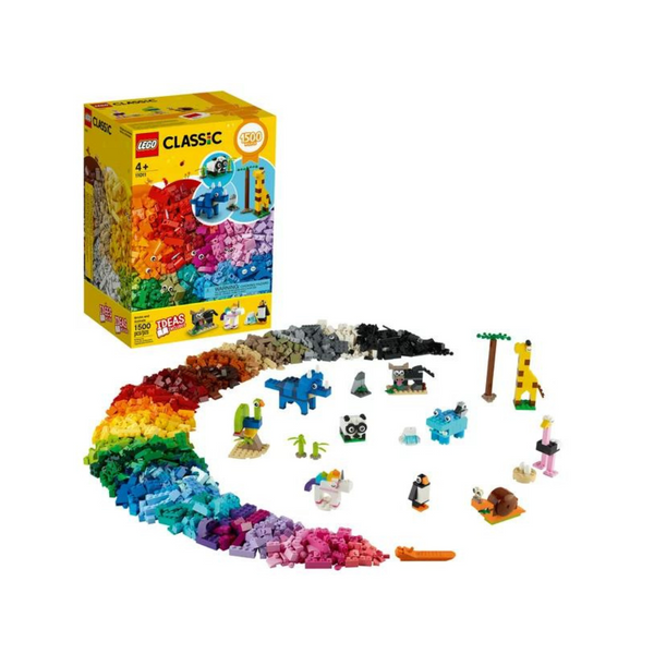 Juego de ladrillos y animales LEGO Classic de 1500 piezas