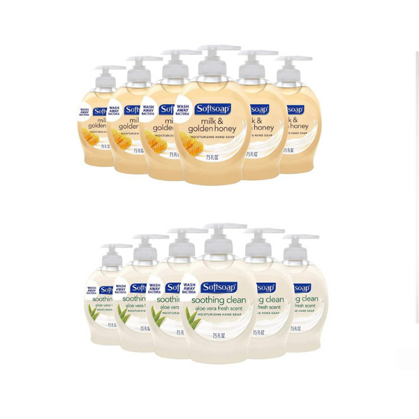 6 Bottles Of Softsoap Moisturizing Liquid Hand Soap (4 Scents)