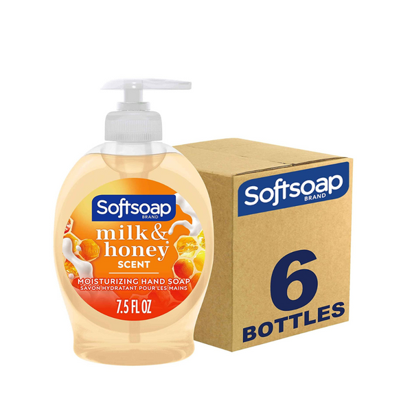 6 botellas de jabón de manos líquido hidratante Softsoap