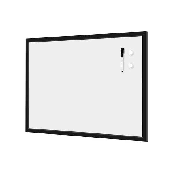 35" x 23" Magnetic Dry Erase White Board w/ Black Wooden Frame