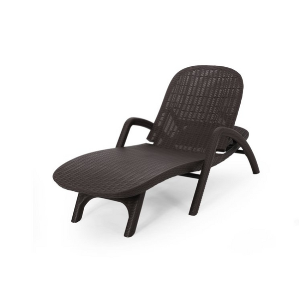 Chaise lounge de mimbre sintético para exteriores Keenan