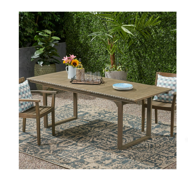 Outdoor Expandable Acacia Wood Dining Table