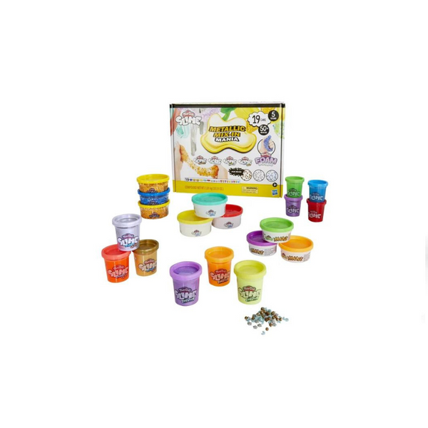 Play-Doh Slime and Foam Metallic Mix-In Mania Set