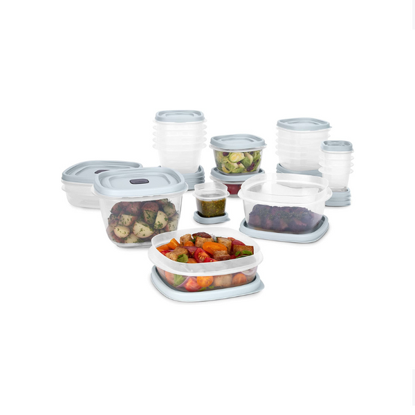 Contenedores de almacenamiento de alimentos Rubbermaid EasyFindLids de 42 piezas