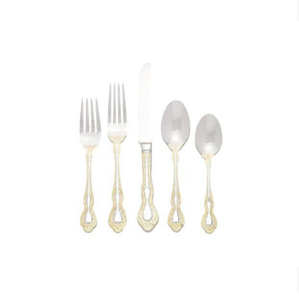 Oneida Golden Mandolina 45 Piece Fine Flatware Set, Service for 8