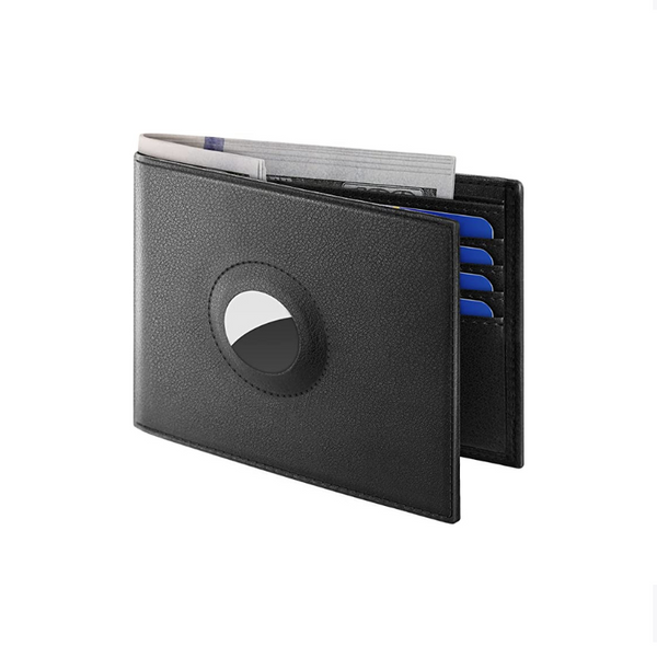 Mens RFID Blocking Wallet With Air Tag Holder