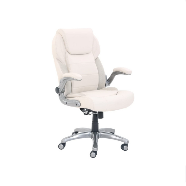 Silla ejecutiva ergonómica de cuero regenerado con respaldo alto de AmazonCommercial