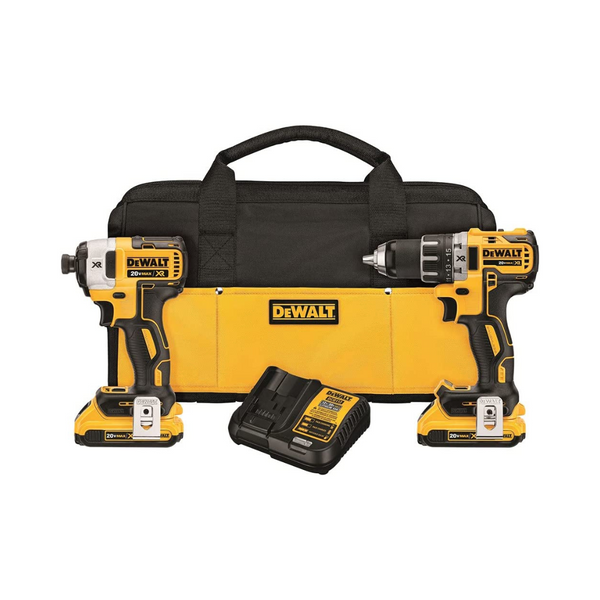 Kit combinado de taladro inalámbrico sin escobillas y 2 herramientas DEWALT 20V Max XR