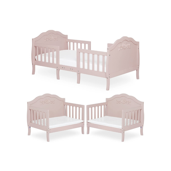 SweetPea Baby Rose Cama convertible 3 en 1 rosa rubor para niños pequeños