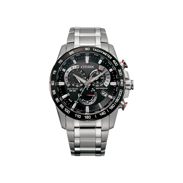 Reloj Citizen Eco-Drive Sport de lujo PCAT con cronógrafo de acero inoxidable para hombre