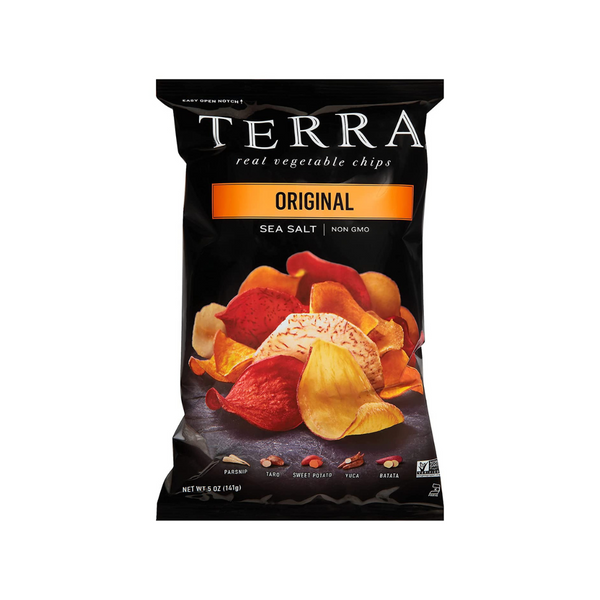 Chips de verduras reales con sal marina Terra Original