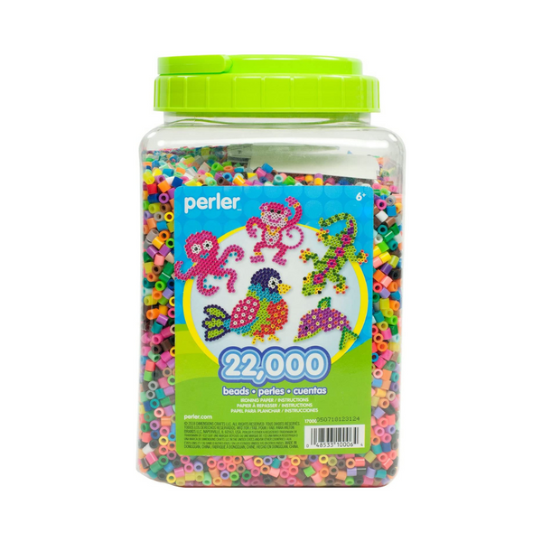 Juego de 22.000 piezas de cuentas de fusibles a granel surtidas de Perler