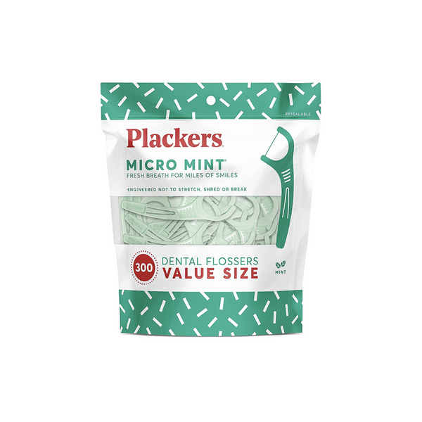 Pack Of 300 Plackers Micro Mint Dental Floss Picks