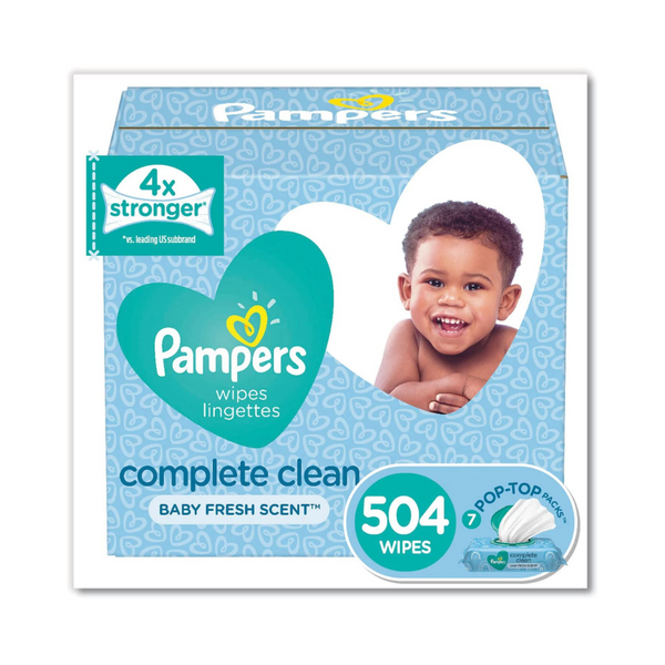 Paquete de 504 toallitas para bebé Pampers Complete Clean Baby Fresh Scent