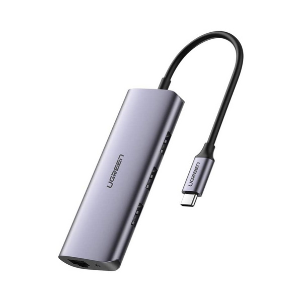 UGREEN Hub Ethernet 4 en 1 USB C Gigabit con fuente de alimentación