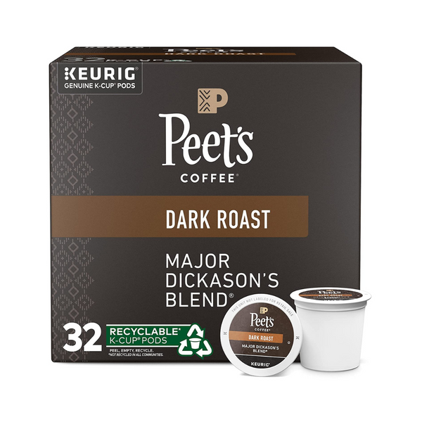 Obtenga entre un 40 % y un 50 % de descuento en cápsulas K-Cup de Peet's Coffee para cafeteras Keurig y cápsulas Nespresso