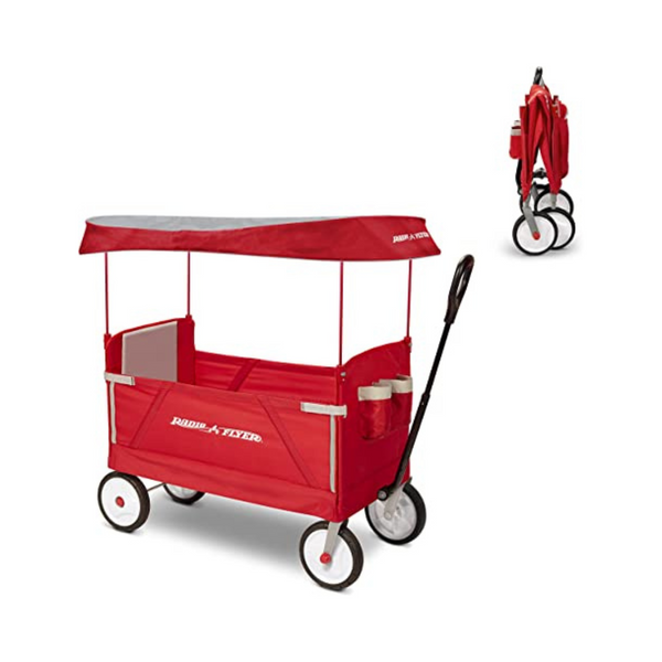 Radio Flyer 3-en-1 EZ plegable para exteriores con toldo