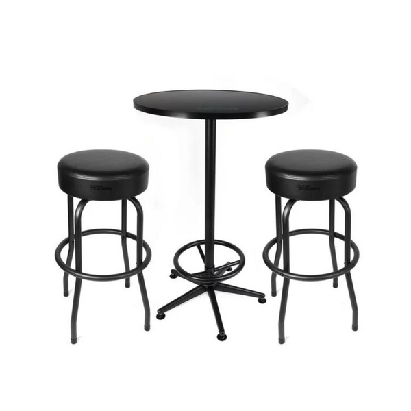 Juego de mesa de pub y taburete de bar Hyper Tough Shop de 3 piezas para sala de juegos