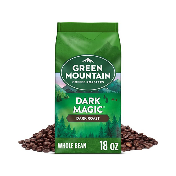 Tostadores de café Green Mountain de 18 onzas Café en grano entero tostado oscuro Dark Magic