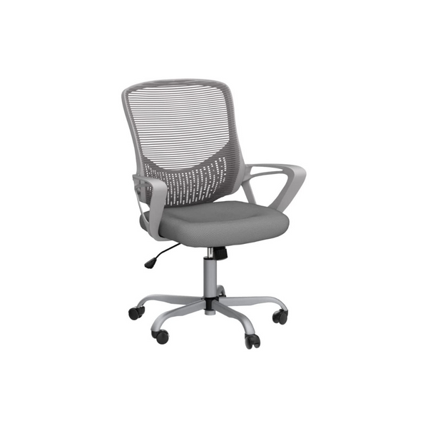 Silla de oficina giratoria ajustable en altura con respaldo medio de malla SMUG (gris)