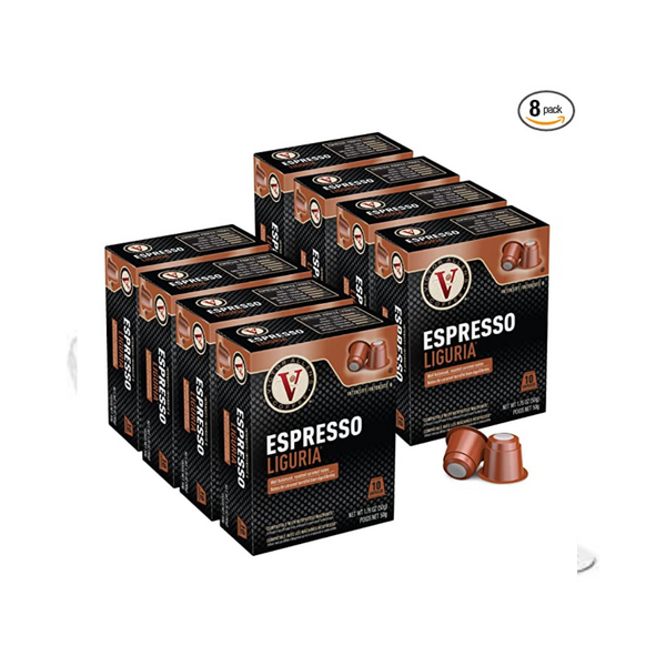 80-Ct Victor Allen’s Dark Roast Liguria Intensity 6 Espresso Coffee Single Serve Capsules